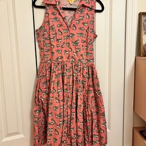 Bernie Dexter Coral Cat Print Dress